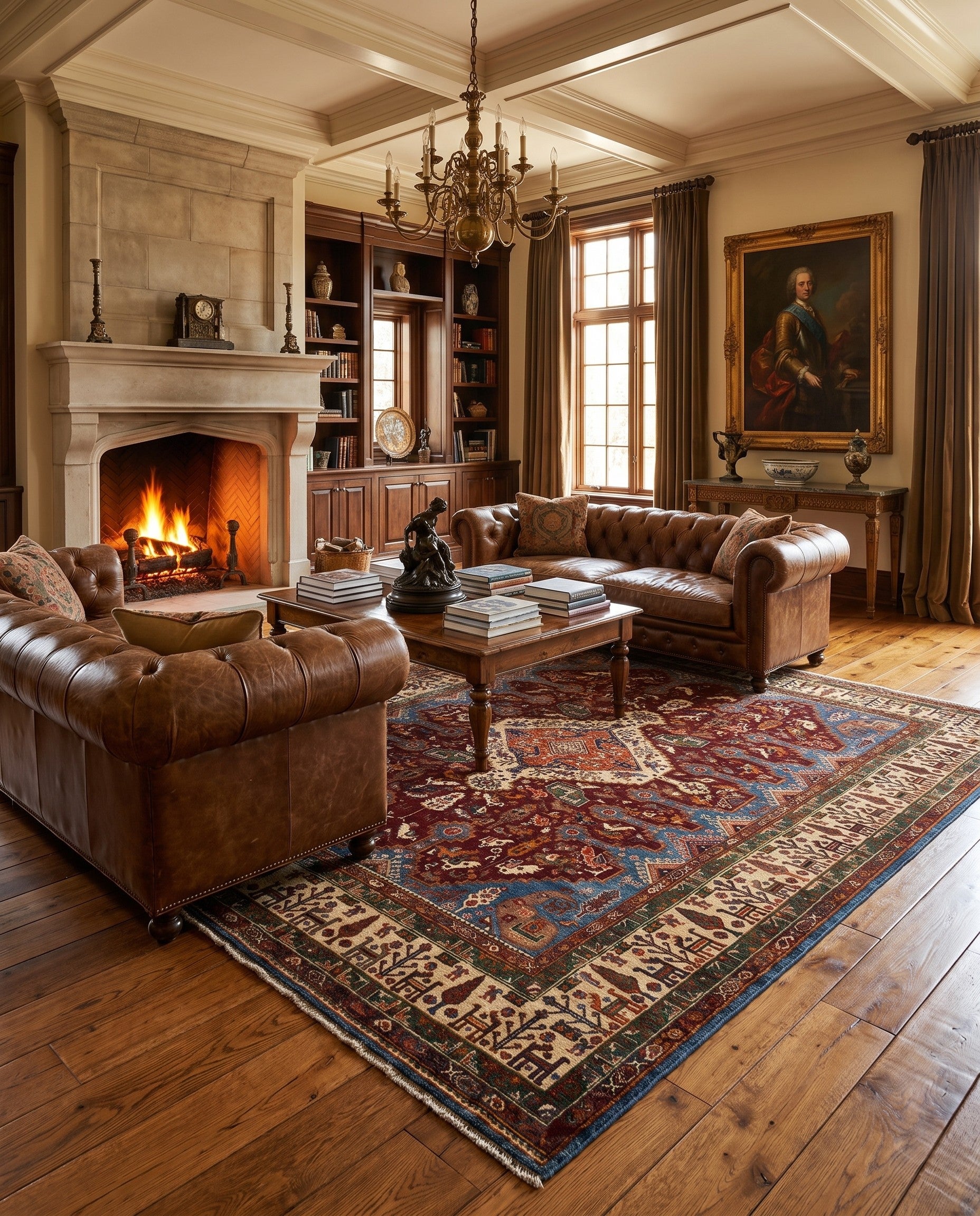 8' x 10' 2 Hand Knotted Kazak Rug