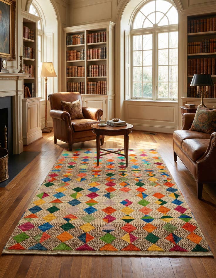 Detail image of 4' 3 x 6' Hand Knotted Balouch Wool Rug