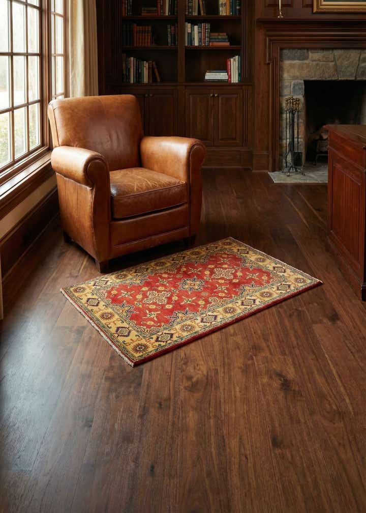 3' 5 x 5' 1 Hand Knotted Kazak Rug