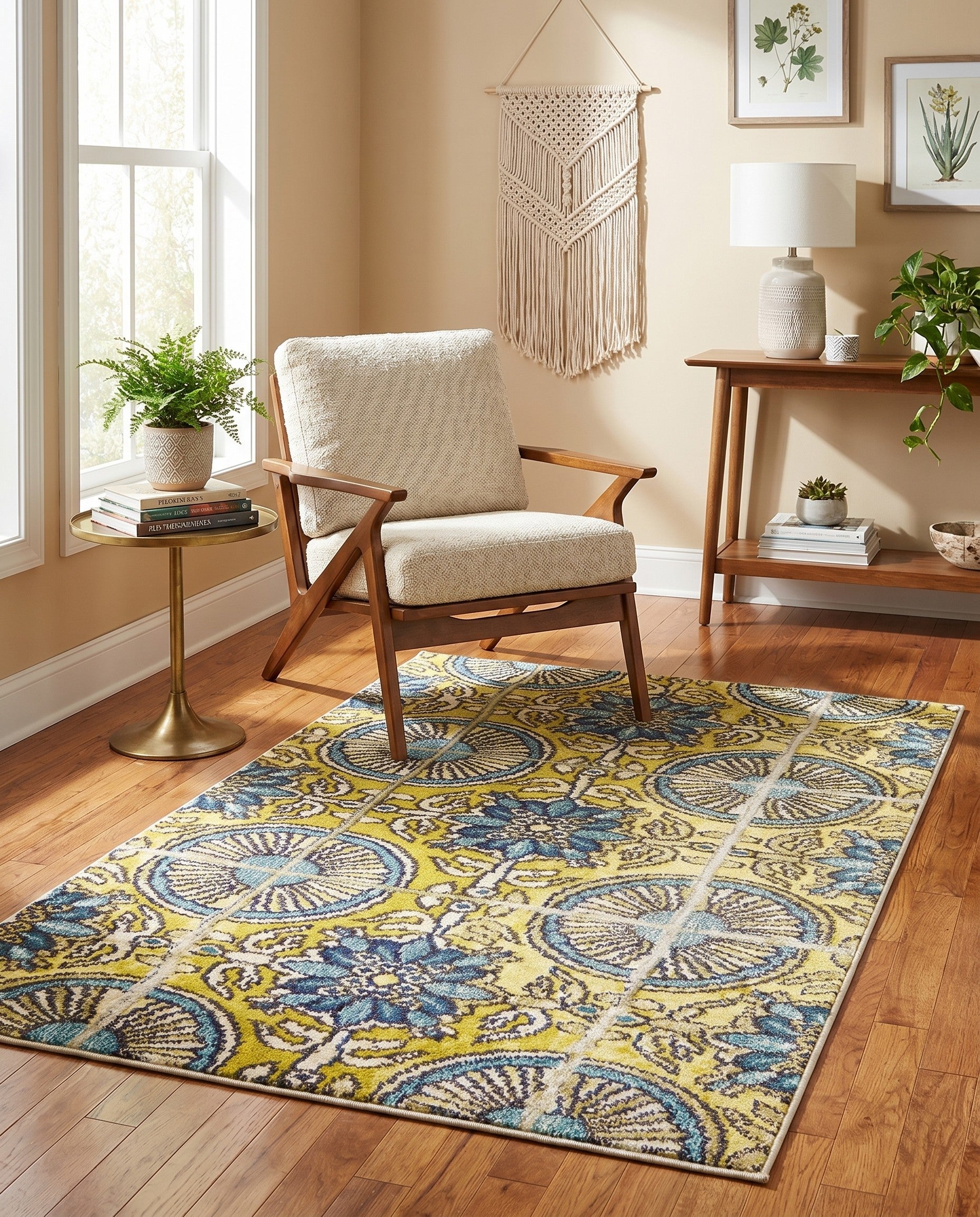 Gold Washable Hyacinth Rug