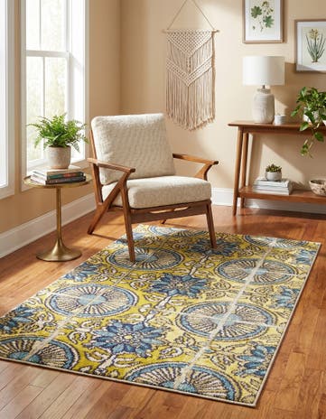 Gold Washable Hyacinth Rug