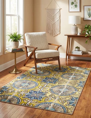 Gold Washable Hyacinth Rug