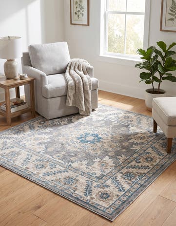 Gray Vienna Square Rug