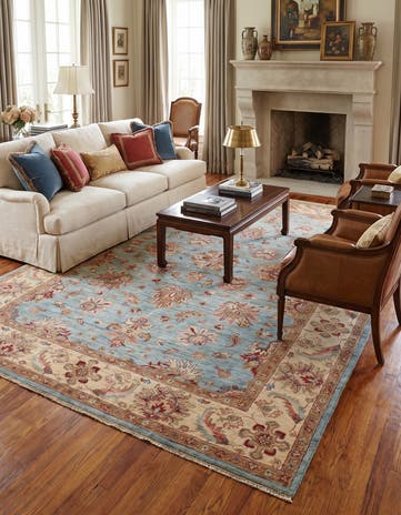 5' 9 x 8' 1 Hand Knotted Ziegler Rug