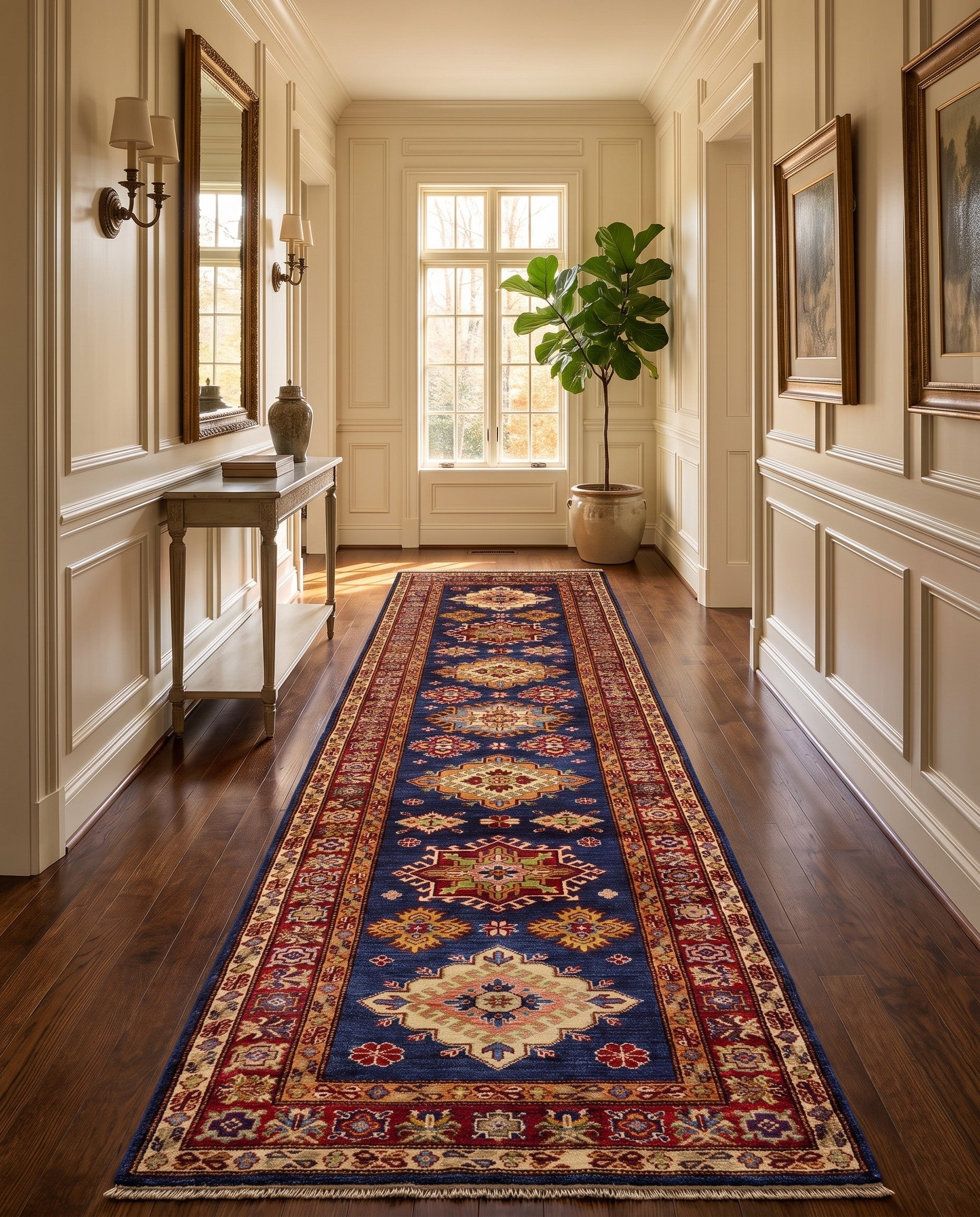 2' 8 x 10' 3 Hand Knotted Kazak Runner Rug