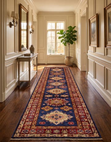 2' 8 x 10' 3 Hand Knotted Kazak Runner Rug