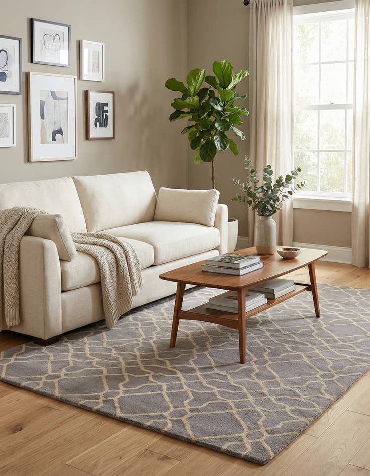 Detail image of 5' 1 x 8' 1 Luna Wool Rug