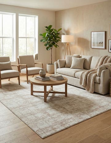Jill Zarin Beige Uptown Lexington Avenue Square Rug
