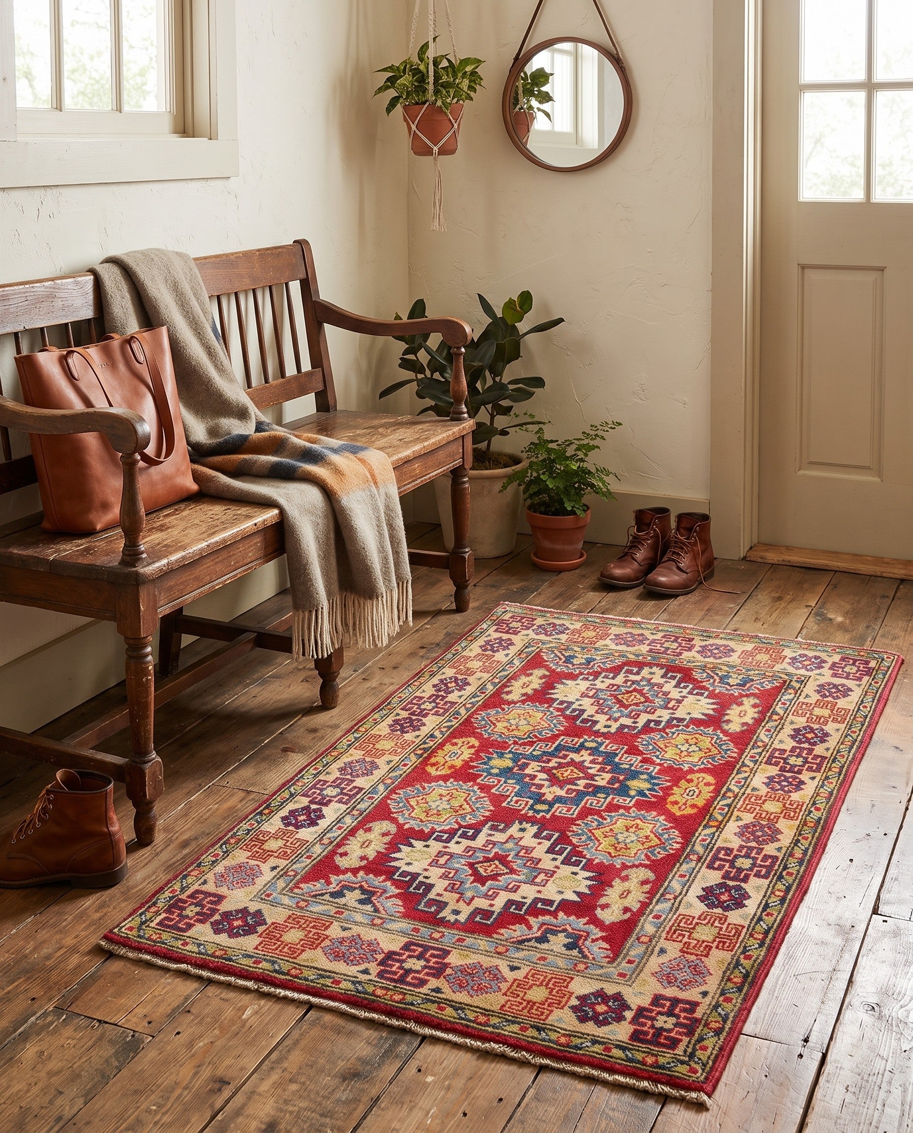 2' 7 x 4' 1 Hand Knotted Kazak Rug