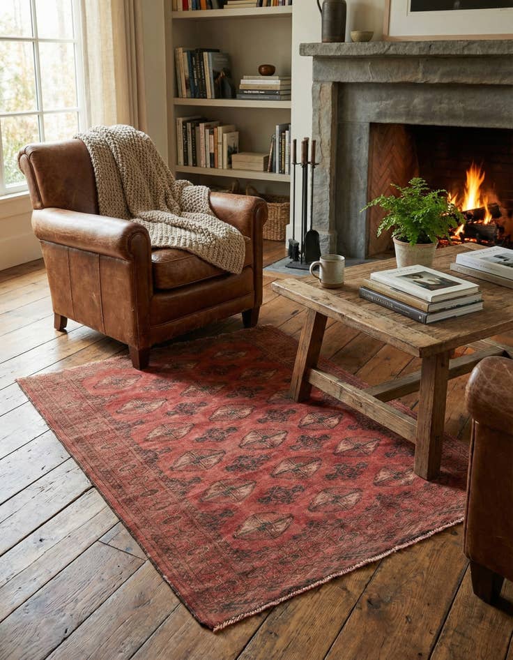 Detail image of 3' 3 x 4' 3 Hand Knotted Ultra Vintage Persian Wool Rug