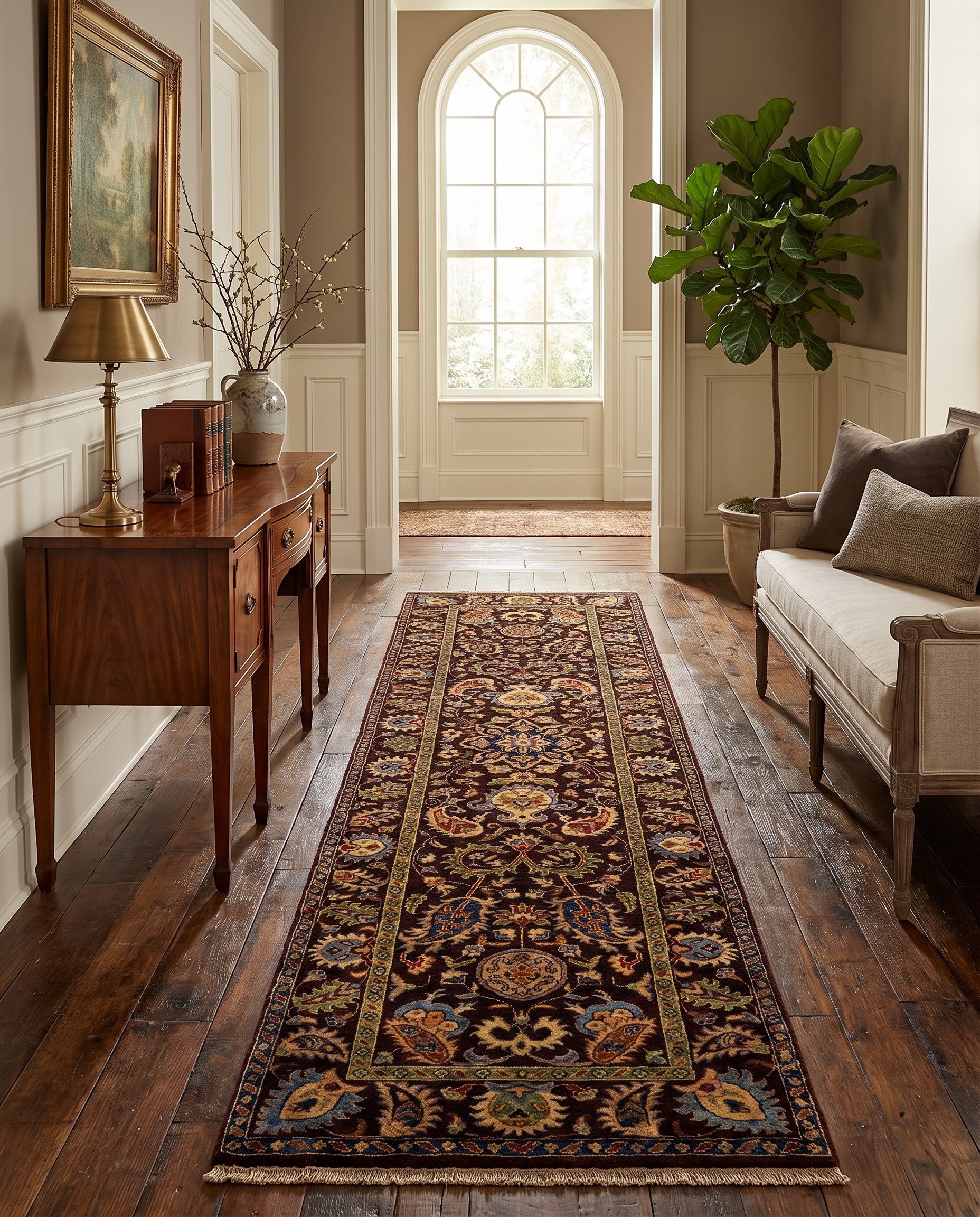 2' 8 x 9' 9 Hand Knotted Ariana Ziegler Runner Rug