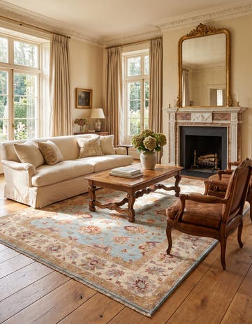 5' 11 x 7' 7 Hand Knotted Ziegler Rug