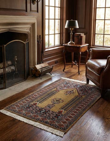 2' 8 x 4' 7 Hand Knotted Bokhara Oriental Wool Rug