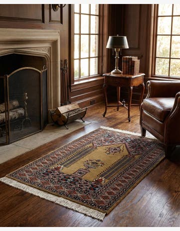 2' 8 x 4' 7 Hand Knotted Bokhara Oriental Wool Rug