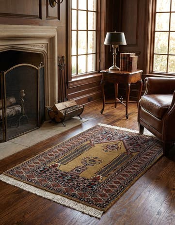 2' 8 x 4' 7 Hand Knotted Bokhara Oriental Wool Rug