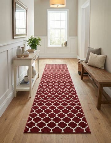 2' 7 x 16' 5 Lattice Runner Rug