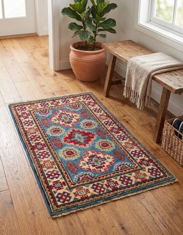 2' x 3' 2 Hand Knotted Kazak Rug