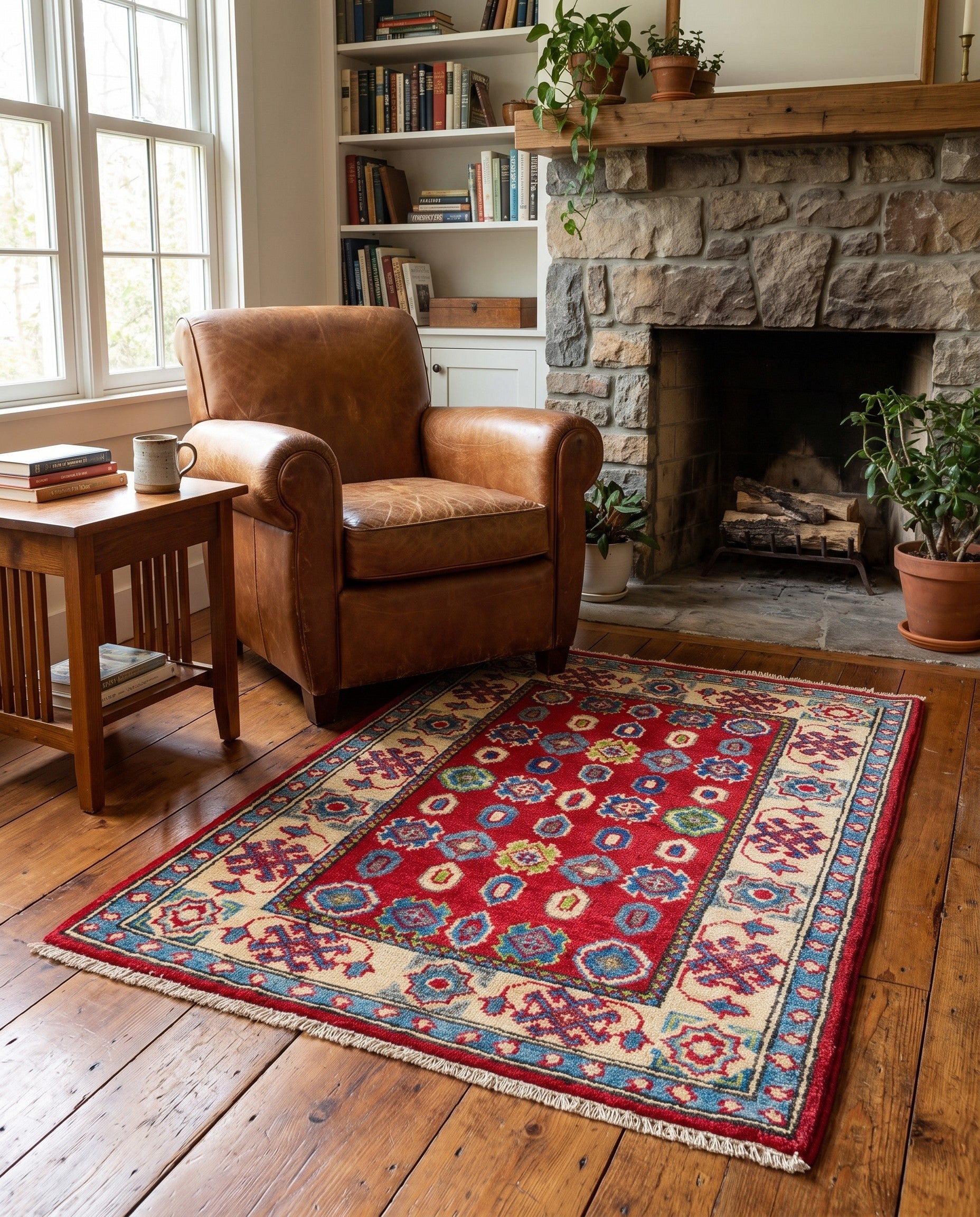 2' 1 x 3' Hand Knotted Kazak Rug