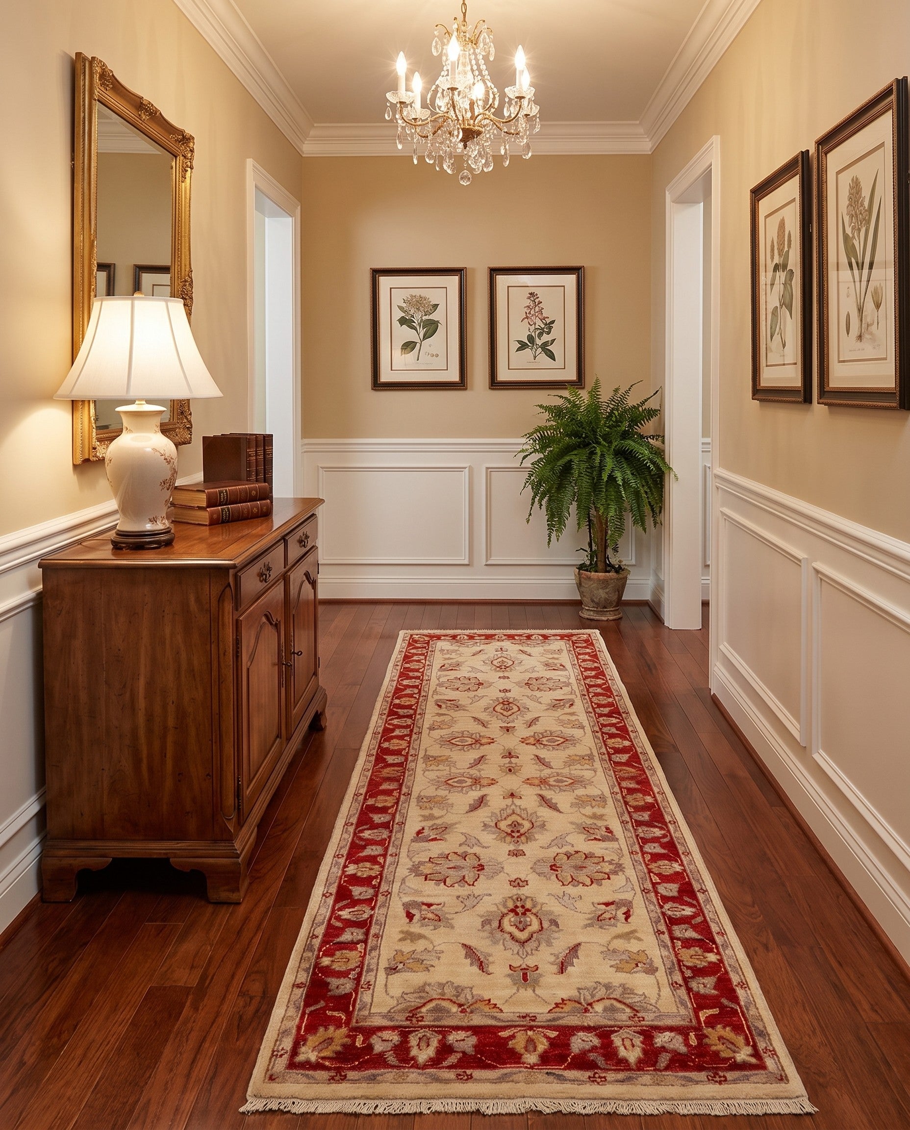 2' 8 x 9' 6 Hand Knotted Peshawar Ziegler Runner Rug
