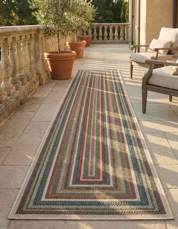 2' 7 x 16' 5 Easy-Clean Baja Indoor / Outdoor Runner Rug