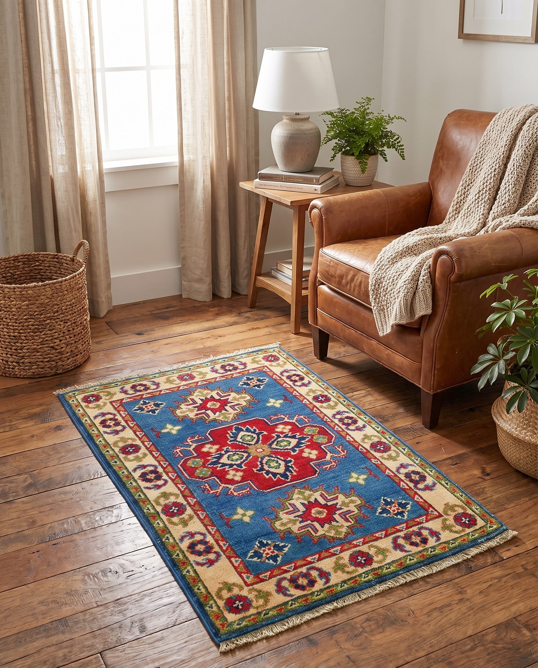 2' x 3' Hand Knotted Kazak Rug