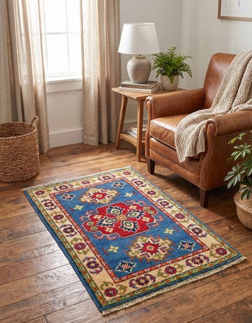 2' x 3' Hand Knotted Kazak Rug