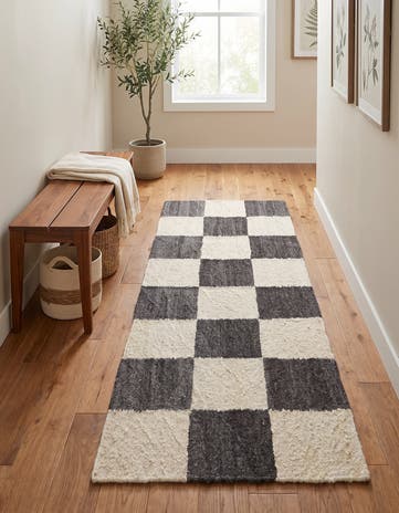 3' x 8' Hand Knotted Moroccan Wool Runner Rug