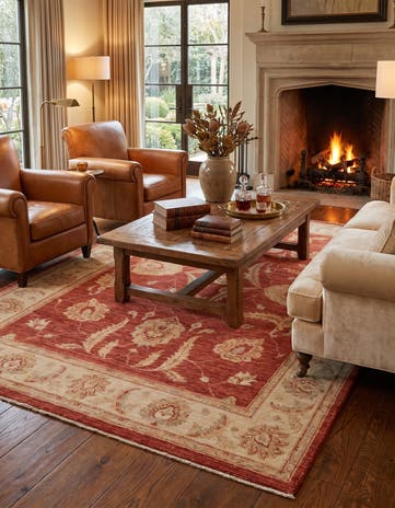 5' 7 x 7' 9 Hand Knotted Ziegler Rug