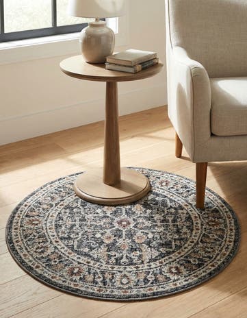 3' 3 x 3' 3 Eco Traditional Round Rug