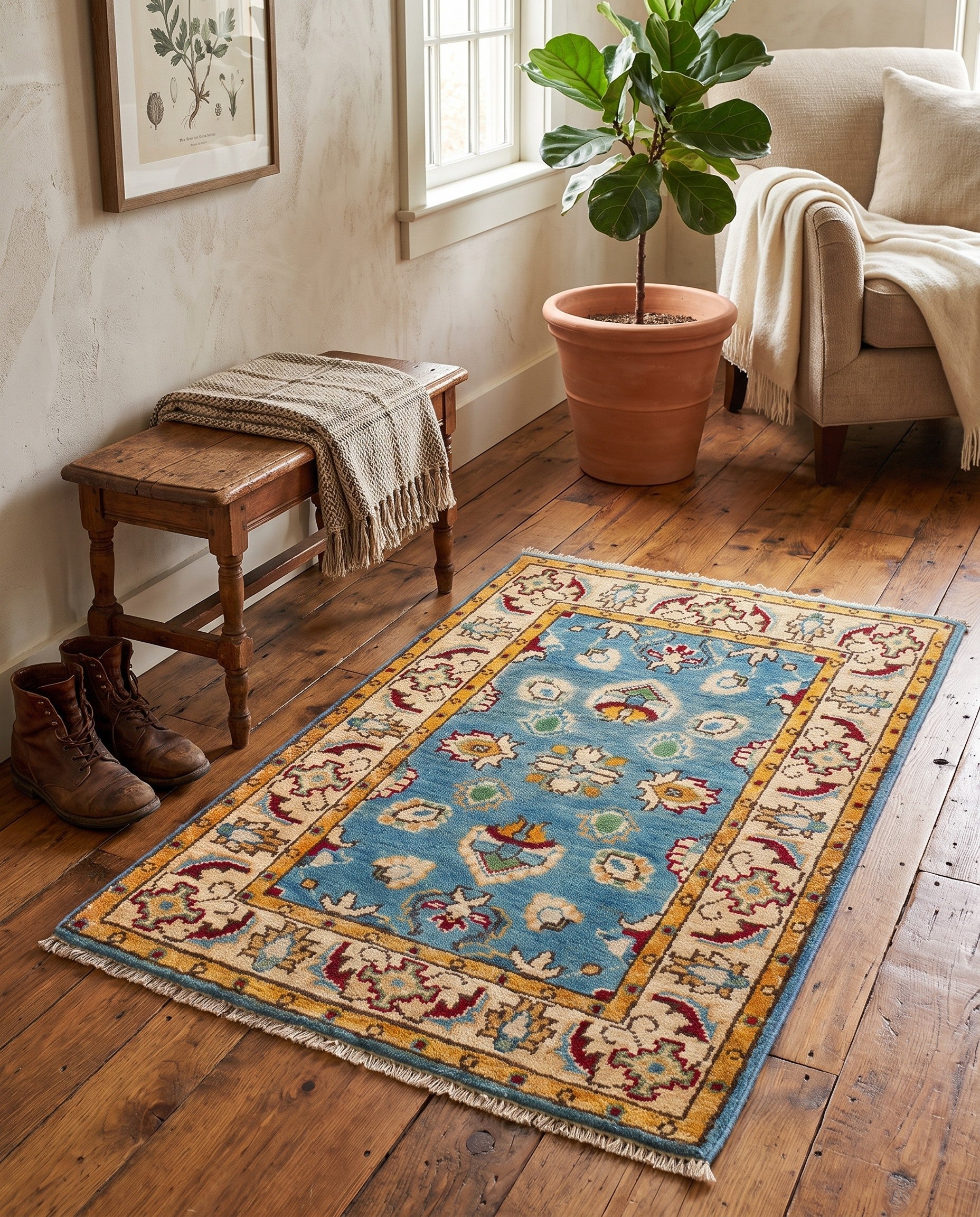 2' x 3' Hand Knotted Kazak Rug