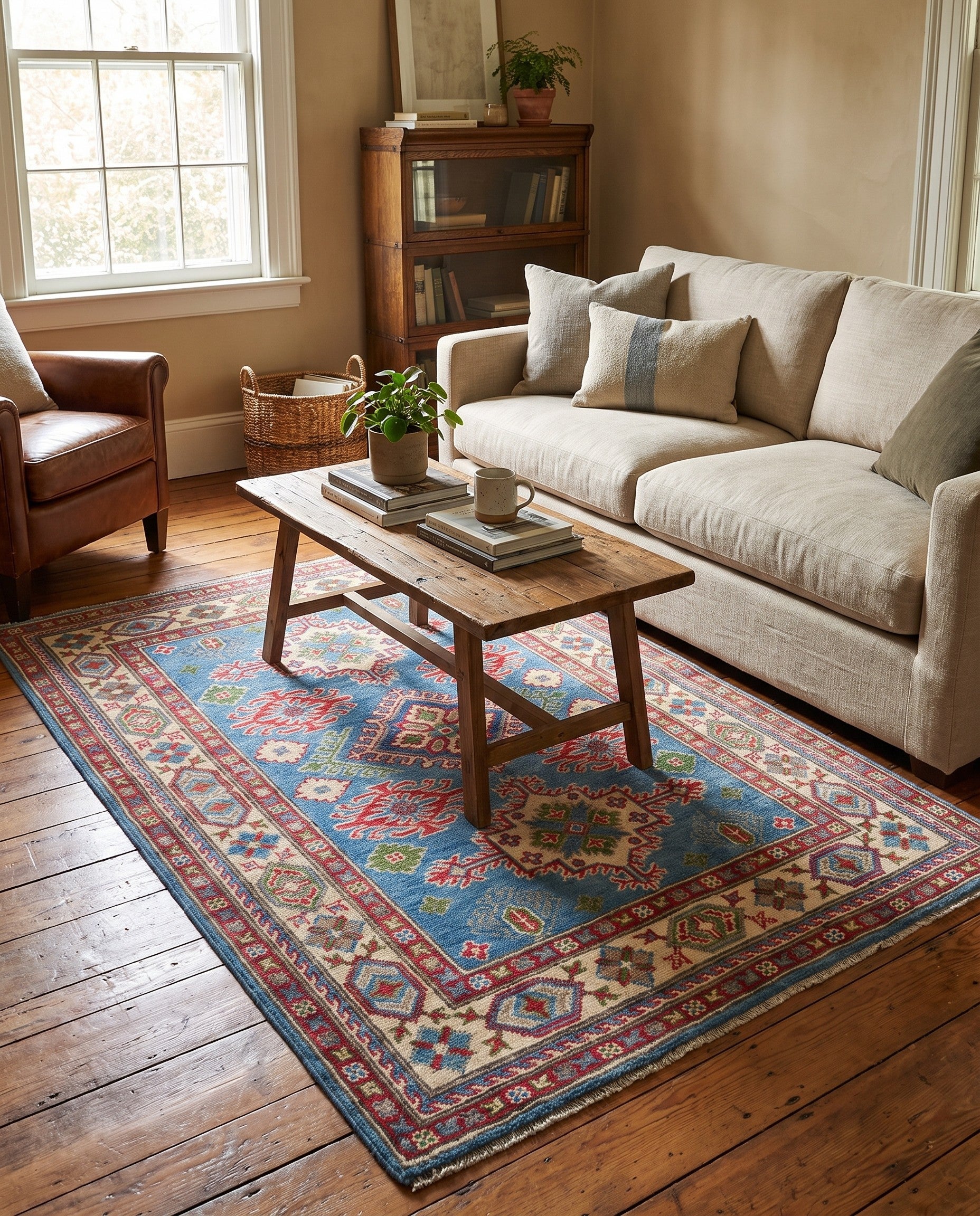 3' 3 x 4' 10 Hand Knotted Kazak Rug
