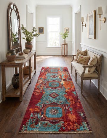 2' 11 x 8' 8 Hand Knotted Mamluk Ziegler Runner Rug
