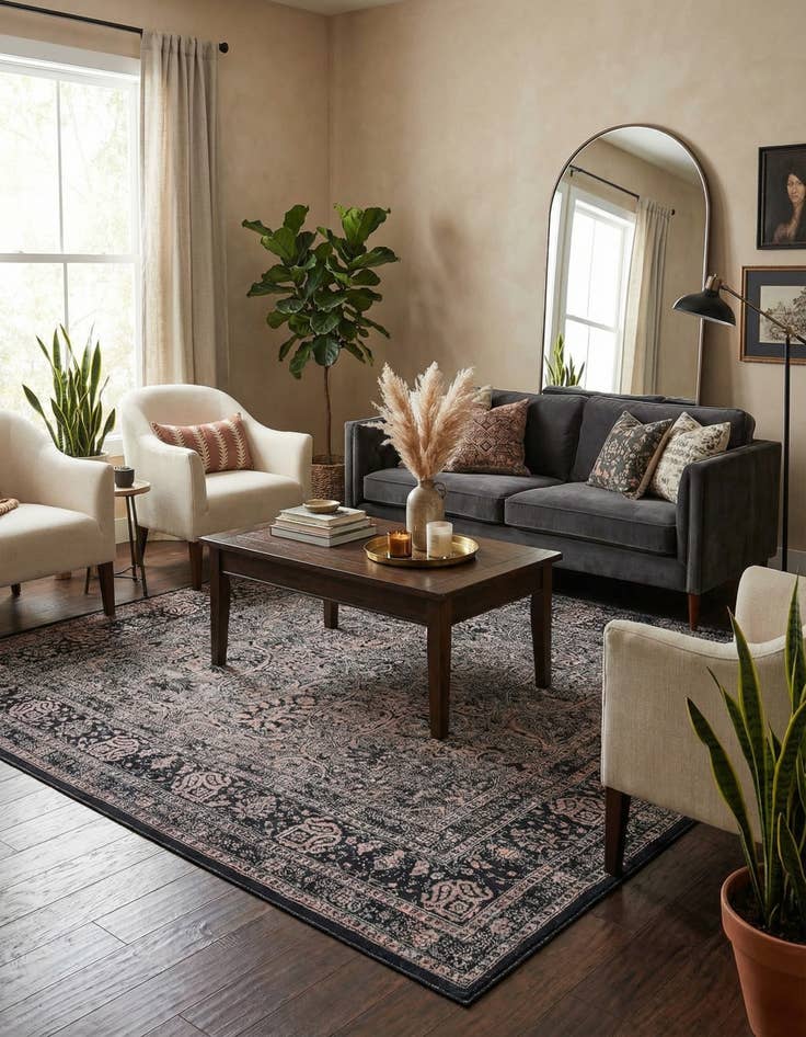 Detail image of 7' 10 x 7' 10 Yara Square Rug