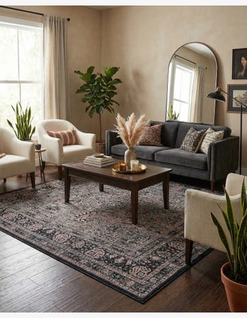 Ash and Sand Yara Square Rug