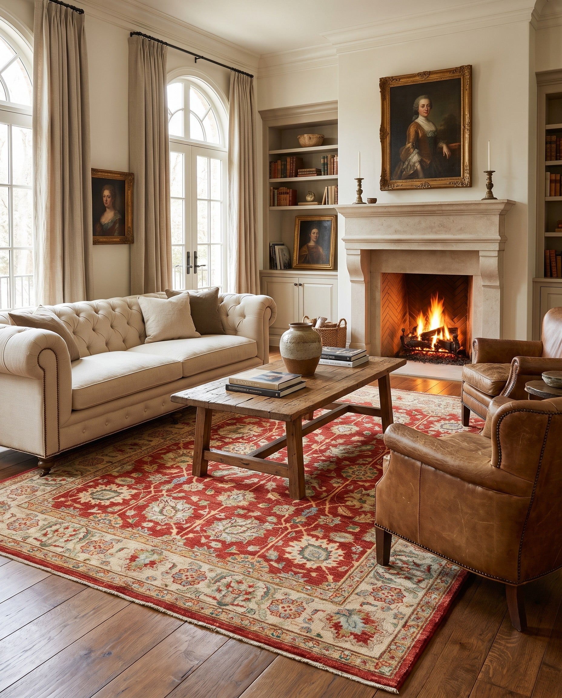 5' 7 x 6' 11 Hand Knotted Ziegler Rug