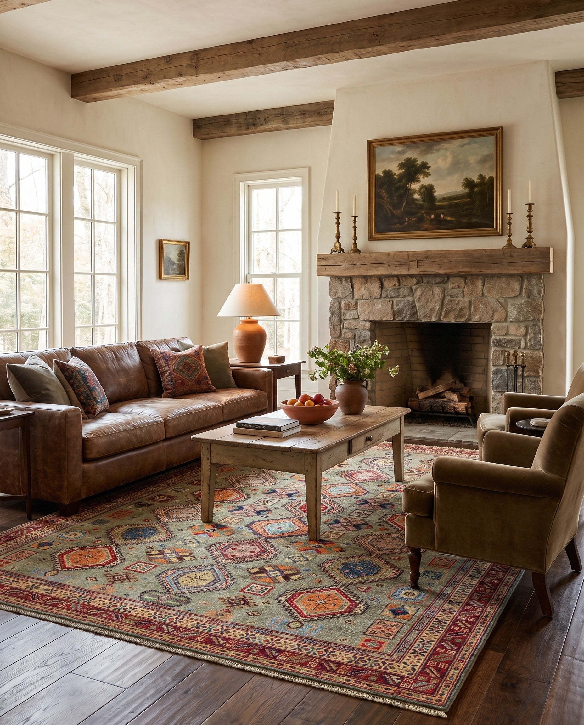 6' 5 x 9' 4 Hand Knotted Kazak Rug