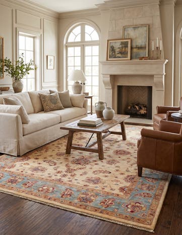 6' 10 x 9' 6 Hand Knotted Ziegler Rug