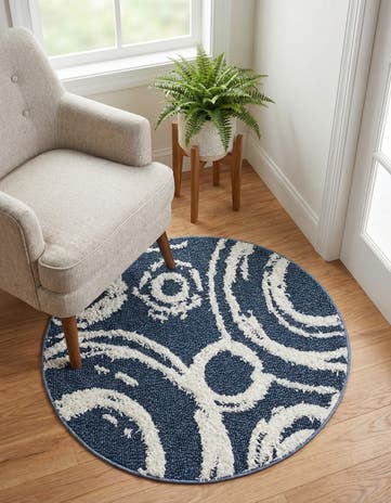 3' 3 x 3' 3 Boho Round Rug