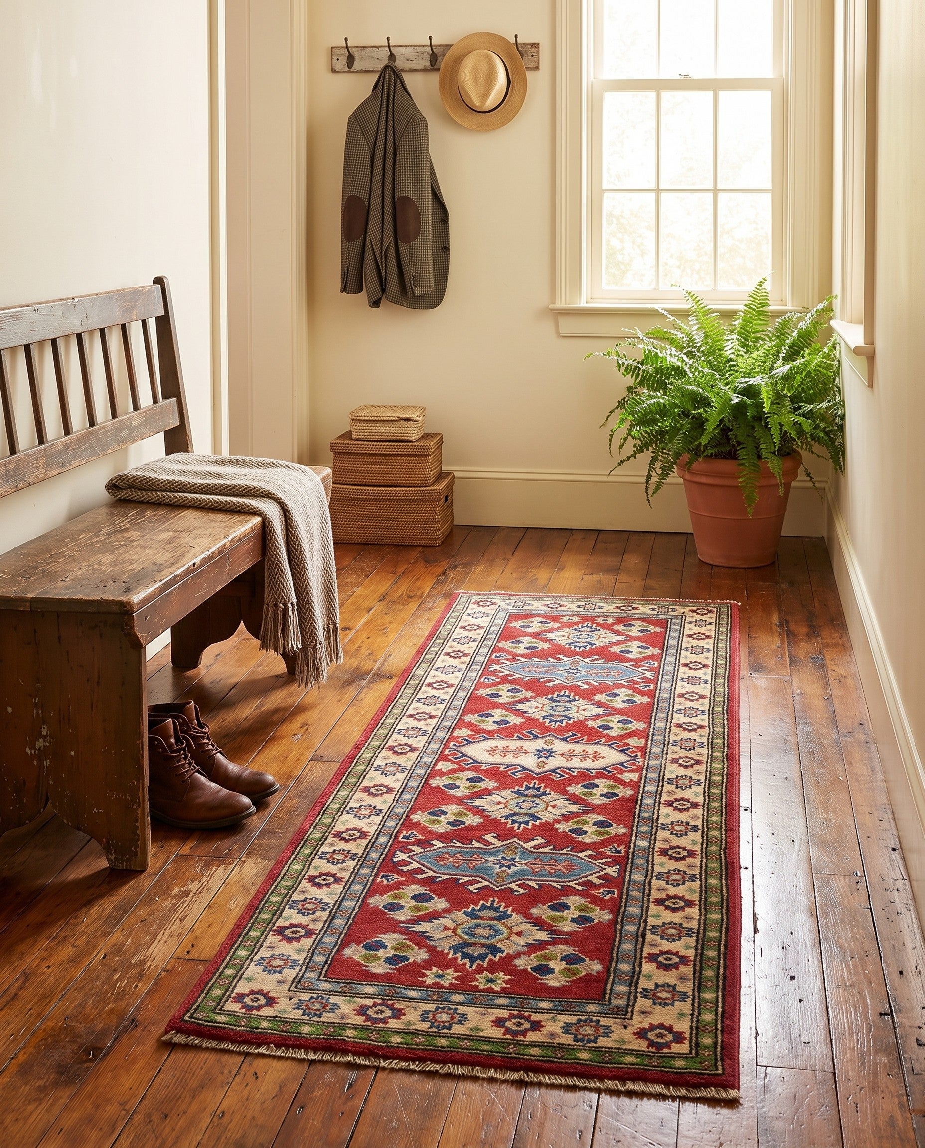 2' x 5' 11 Hand Knotted Kazak Runner Rug