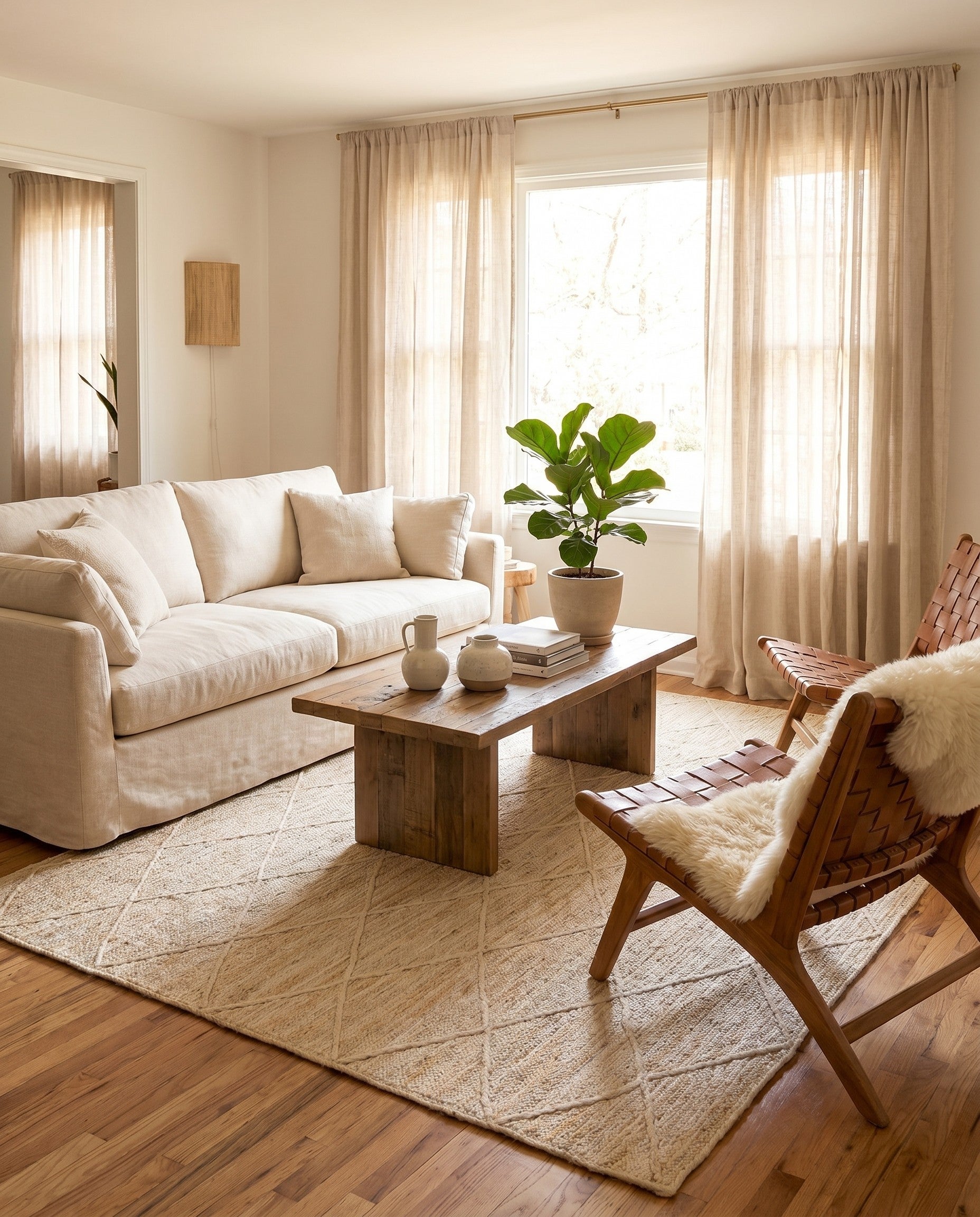 Ivory Handmade Braided Jute Rug