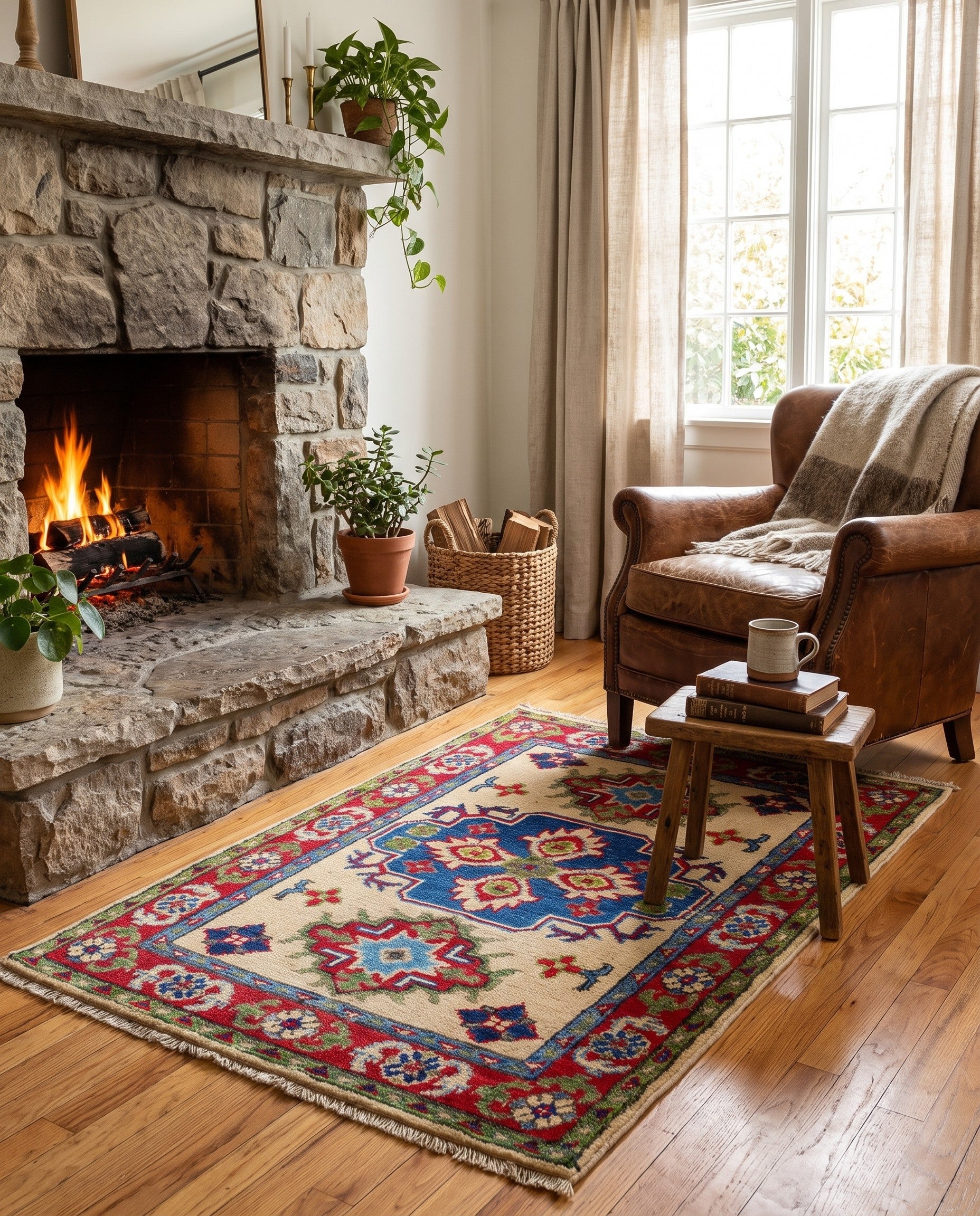 2' x 3' Hand Knotted Kazak Rug
