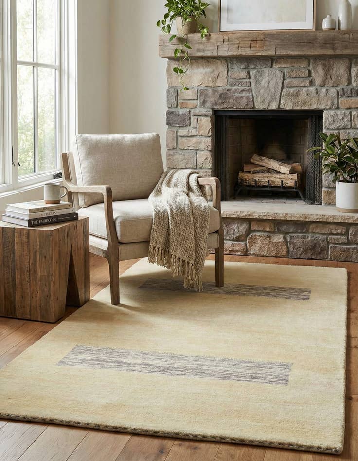 Detail image of 3' 11 x 6' 2 Hand Knotted Kashkuli Gabbeh Oriental Wool Rug