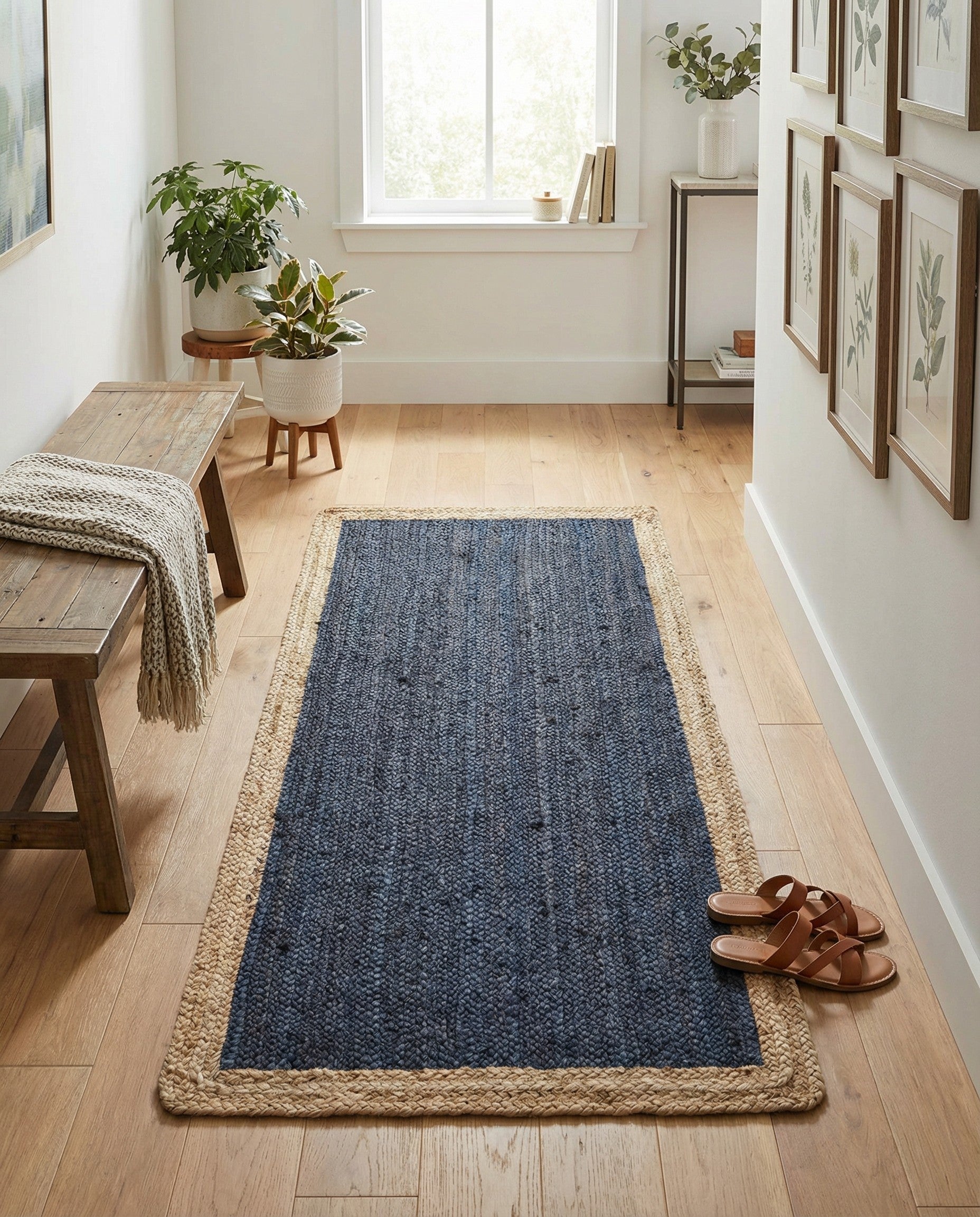 2' 7 x 6' 1  Hand Braided Jute Runner Rug