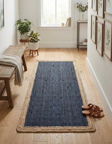 2' 7 x 6' 1 Handmade Braided Jute Runner Rug