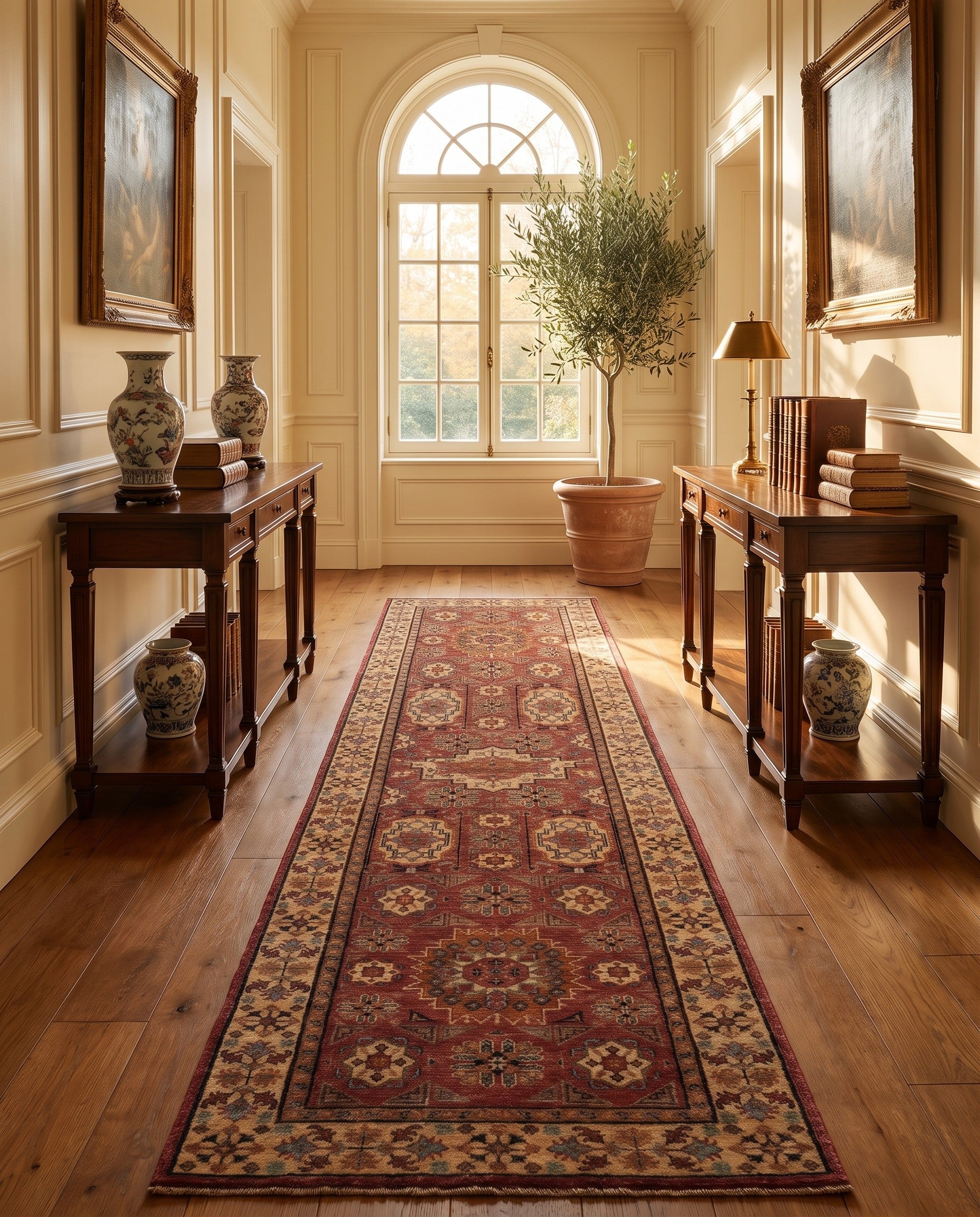 2' 7 x 9' 11 Hand Knotted Mamluk Ziegler Runner Rug