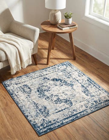 Blue Monte Carlo Square Rug