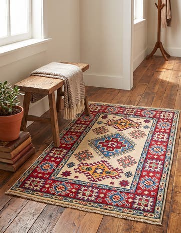 2' 7 x 4' 2 Hand Knotted Kazak Rug