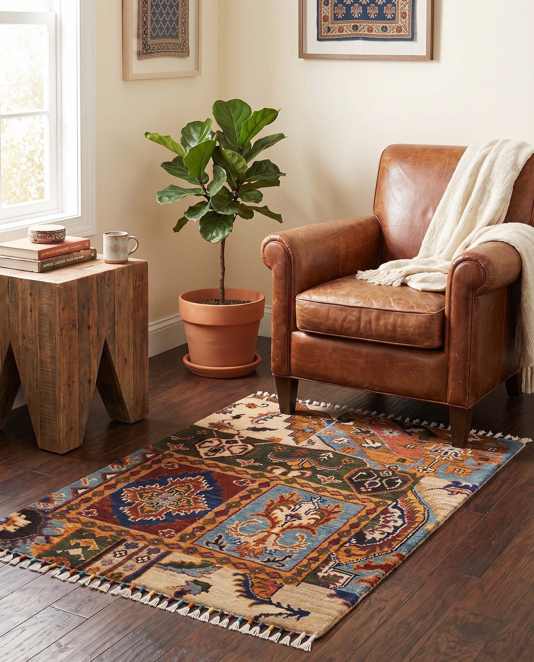 2' 1 x 3' Hand Knotted Ariana Ziegler Rug