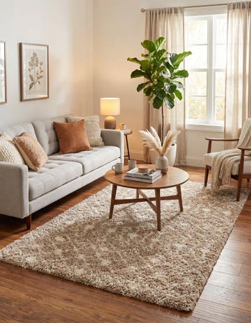 6' x 9' Moroccan Trellis Shag Rug