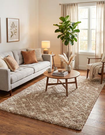 6' x 9' Moroccan Trellis Shag Rug